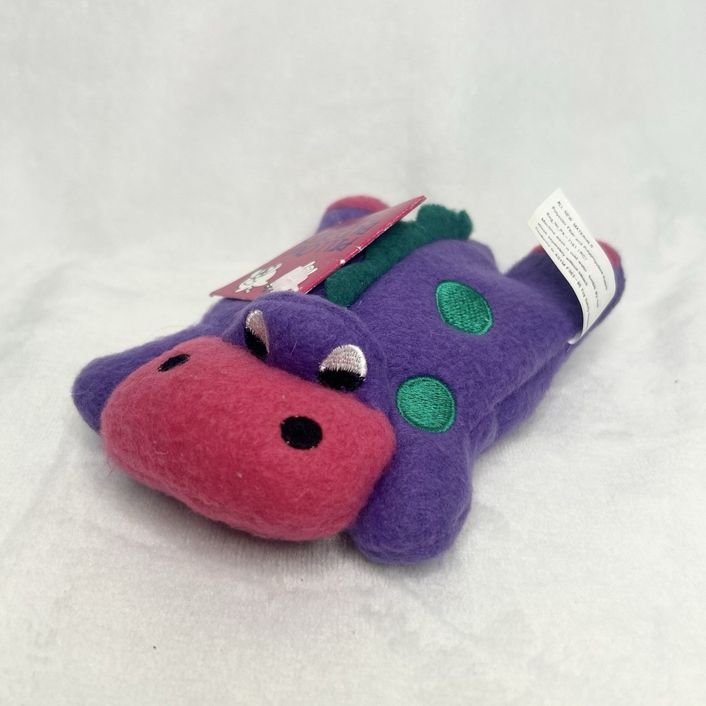 Crown Crafts Pillow Buddies Babies BENNIE Dinosaur Bean Bag Plush 6" With Tags